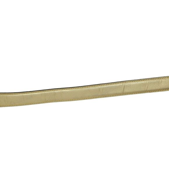 Vintage Paloma Picasso Gold Leather Belt M‎ Peg Closure Metal XXOO Buckle Italy main image 9